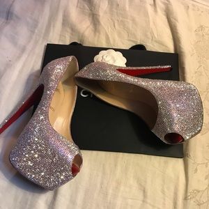 100% Authentic Christian Louboutin Swarovski Heels